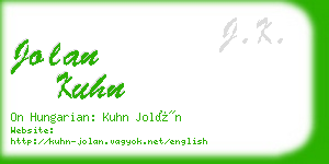 jolan kuhn business card